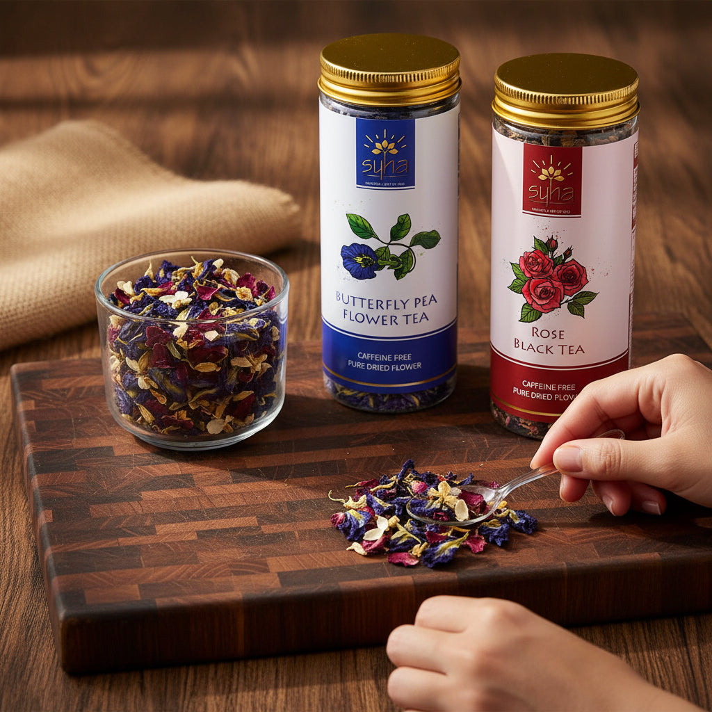 Butterfly Pea and Rose Tea Combo